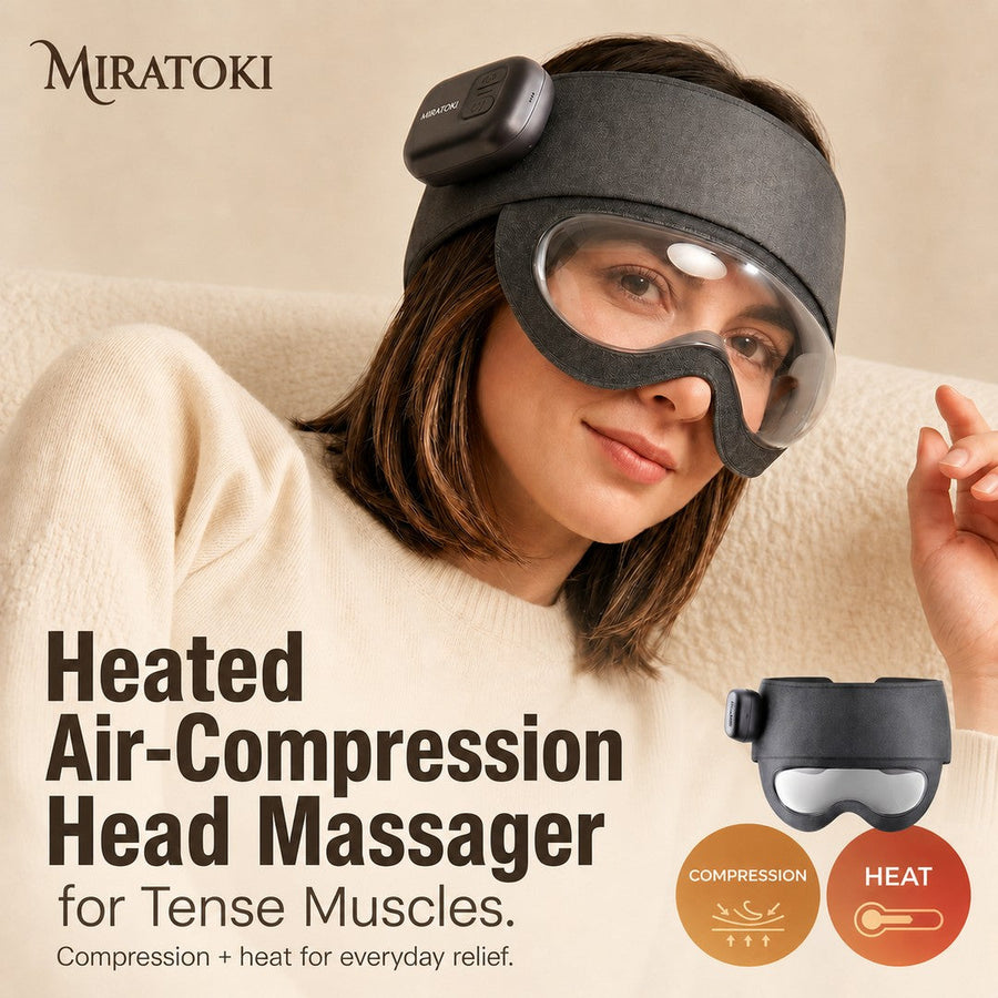 Heated Air-Compression Head Massager